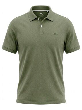 Tommy Bahama Men's Short Sleeve 100% Cotton Polo Shirt Olive Green • Medium